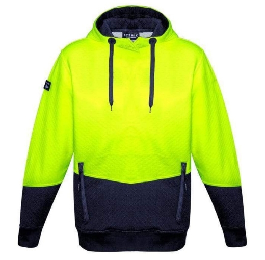 Picture of SYZMIK Unisex Hi Vis Textured Jacquard Hoodie Jumper 300gsm