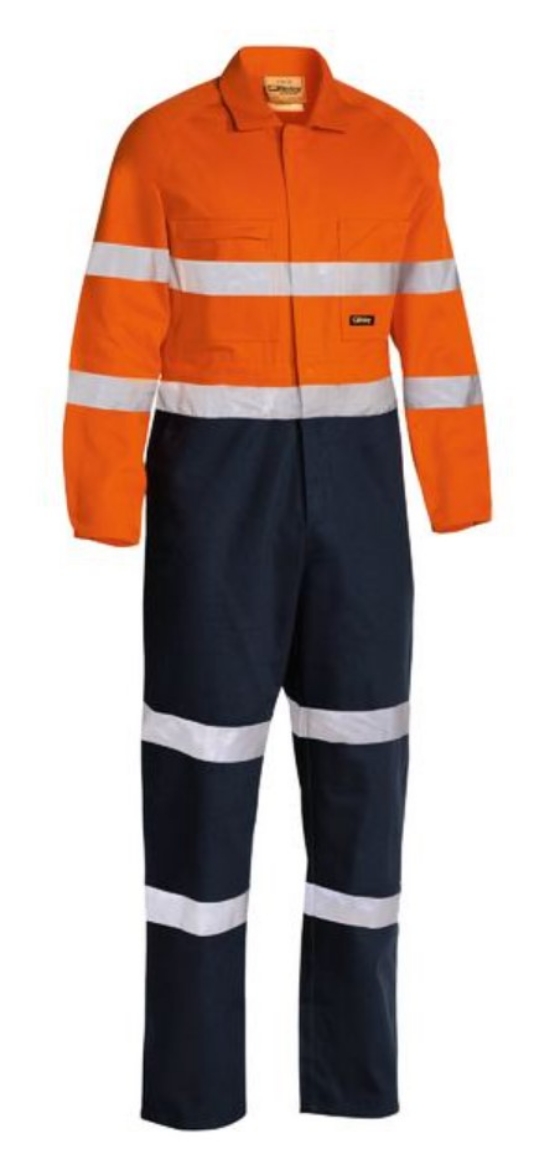 Picture of BISLEY Taped Hi Vis 100% Cotton Preshrunk Drill Coverall 310gsm