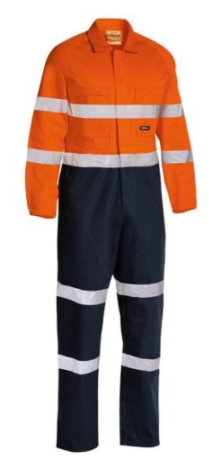 Picture of BISLEY Taped Hi Vis 100% Cotton Preshrunk Drill Coverall 310gsm
