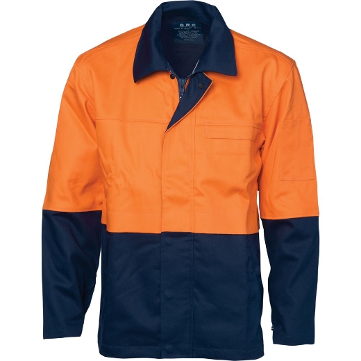 Picture of DNC Patron Saint® Flame Retardant HRC2 Two Tone Cotton Drill Welder’s Jacket 311gsm