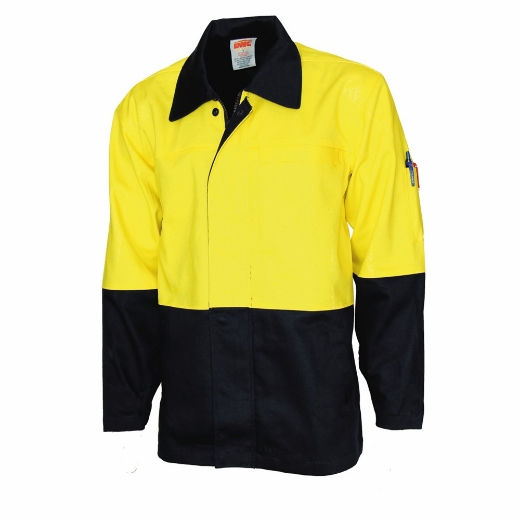 Picture of DNC Patron Saint® Flame Retardant HRC2 Two Tone Cotton Drill Welder’s Jacket 311gsm