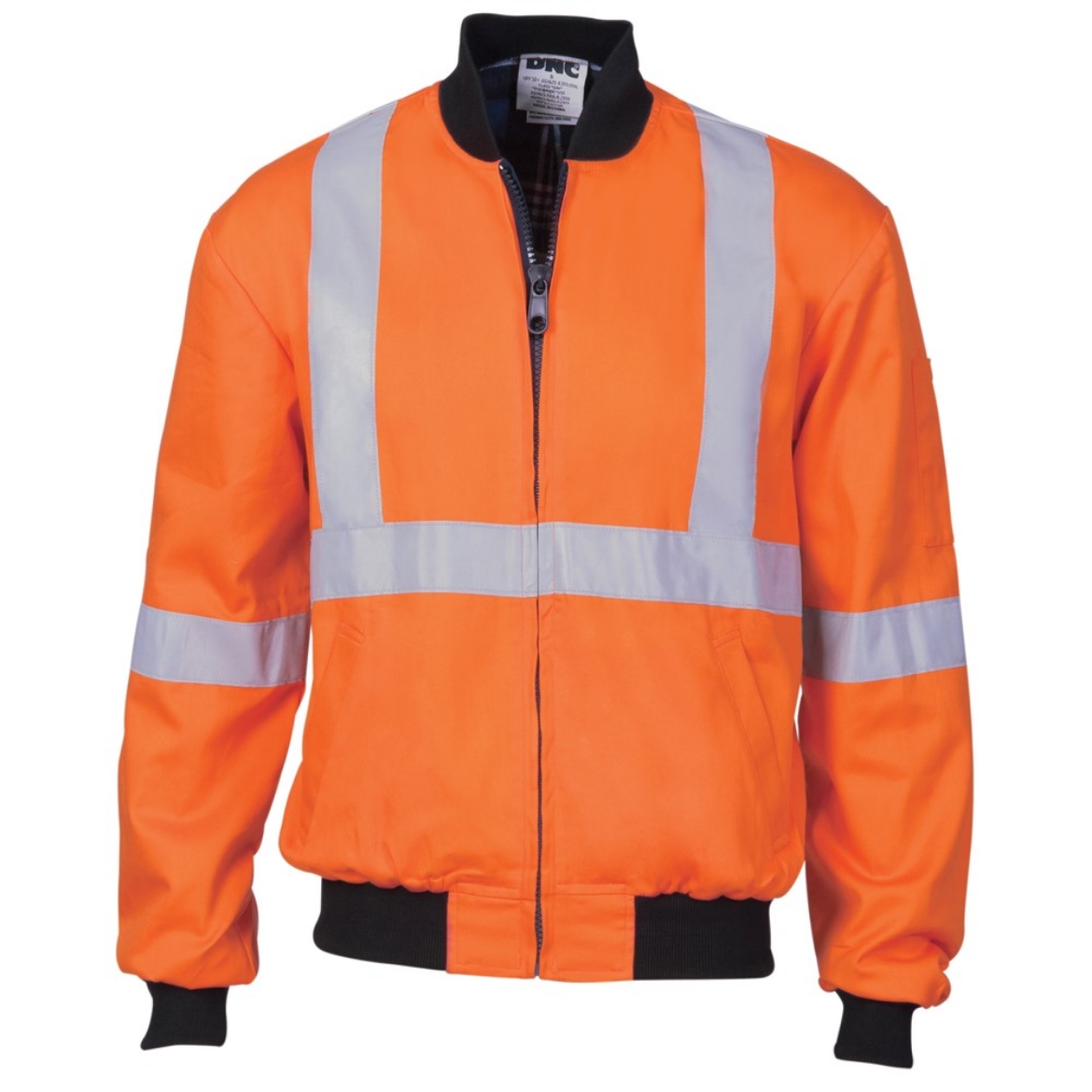 Picture of DNC HiVis Cotton Bomber Jacket with X Back & Additional 3M R/Tape Below 190gsm