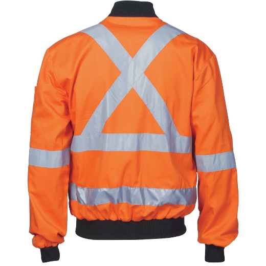 Picture of DNC HiVis Cotton Bomber Jacket with X Back & Additional 3M R/Tape Below 190gsm