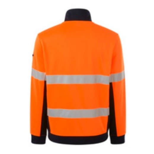 Picture of KING GEE Hi Vis Reflective Spliced 1/4 Zip Fleece Jumper 320gsm