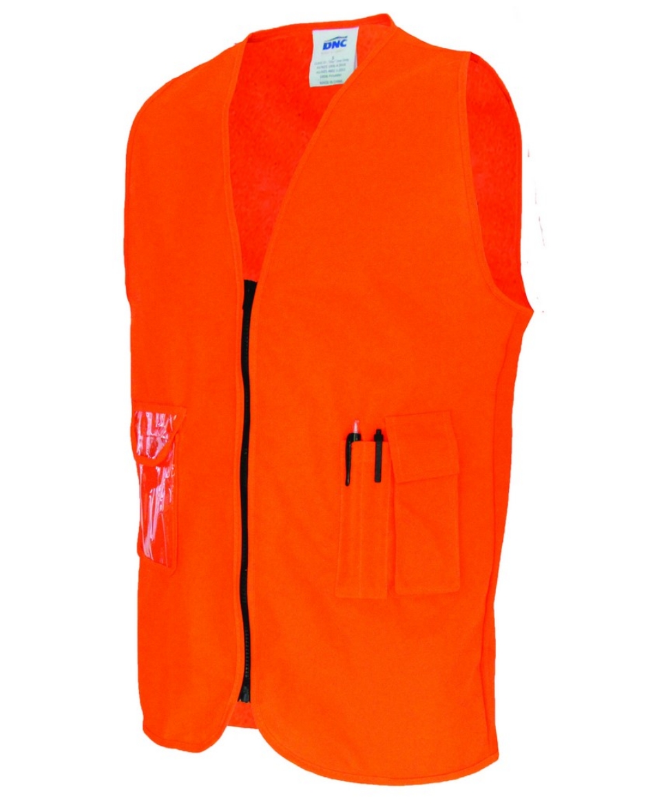 Picture of DNC Daytime Side Panel Safety Vest with Zip Closure and Clear ID Pocket