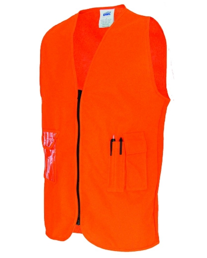 Picture of DNC Daytime Side Panel Safety Vest with Zip Closure and Clear ID Pocket