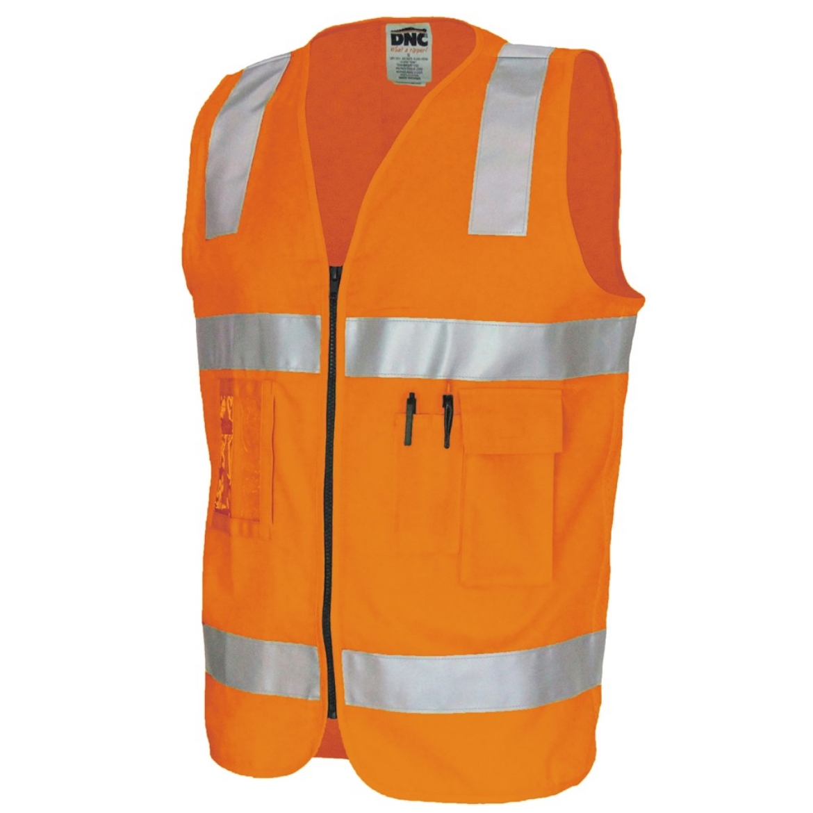 Picture of DNC Day/Night 100% Cotton Safety Vest 190gsm Zip Closure