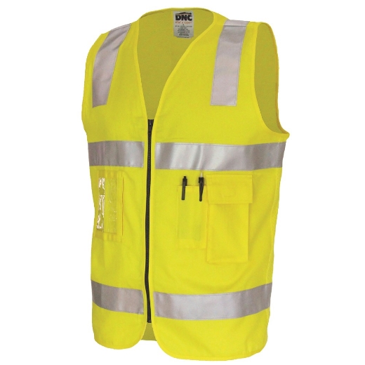 Picture of DNC Day/Night 100% Cotton Safety Vest 190gsm Zip Closure