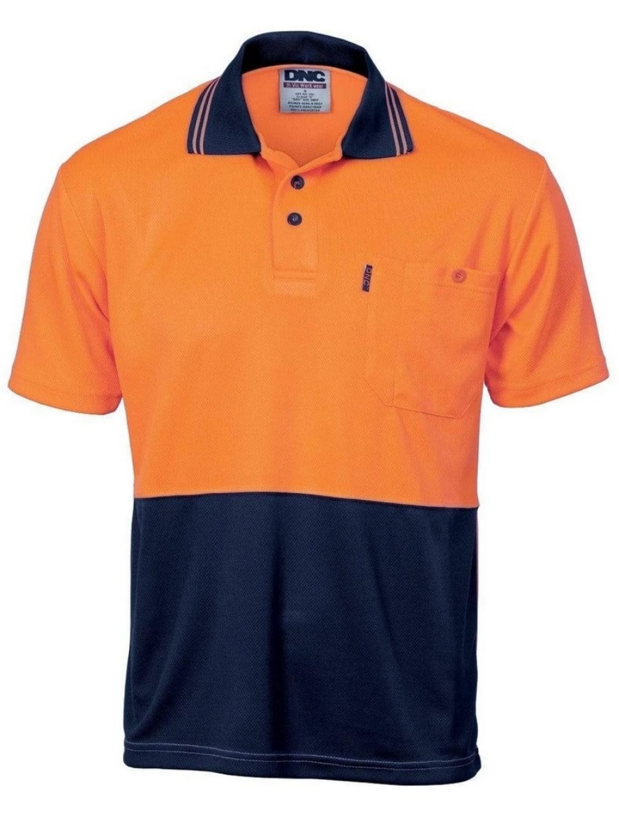 Picture of DNC H iVis Two Tone Cool Breathe Polo Shirt 175gsm S/S