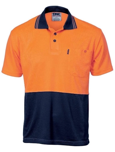 Picture of DNC H iVis Two Tone Cool Breathe Polo Shirt 175gsm S/S