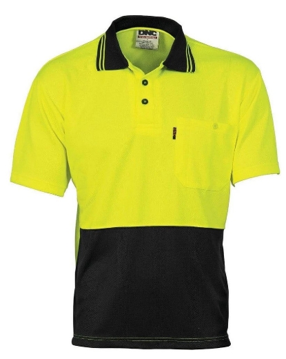 Picture of DNC H iVis Two Tone Cool Breathe Polo Shirt 175gsm S/S