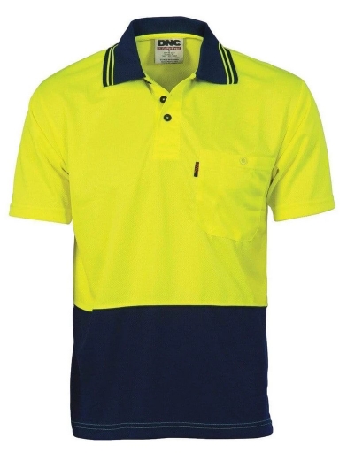 Picture of DNC H iVis Two Tone Cool Breathe Polo Shirt 175gsm S/S