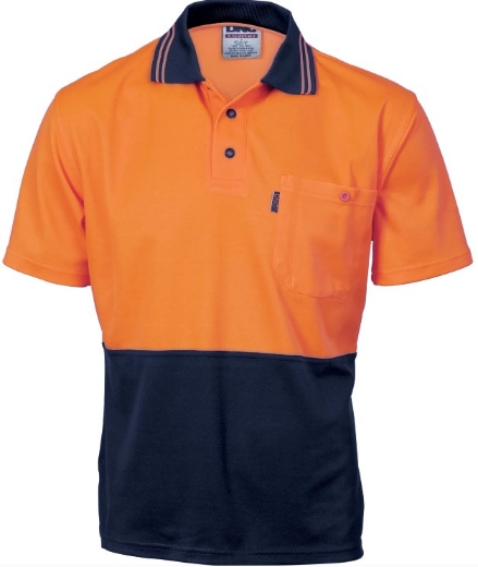 Picture of DNC HiVis Cotton Back Two Tone Fluoro Polo Shirt 185gsm S/S