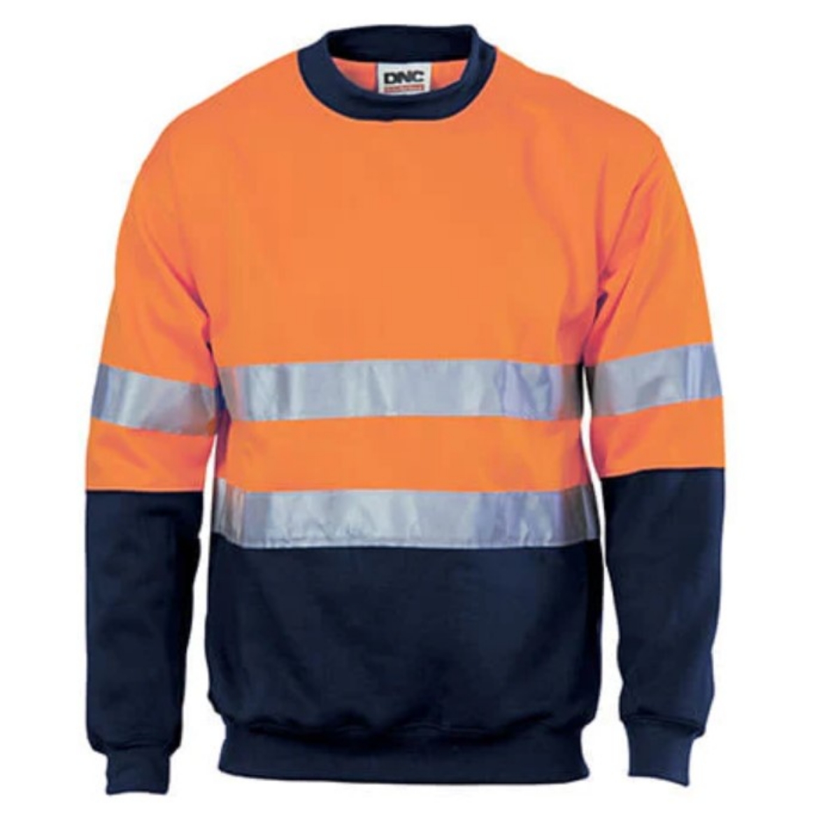 Picture of DNC HiVis Two Tone Fleecy Sweat Shirt (Sloppy Joe) with CSR R/Tape Crew-Neck 300gsm
