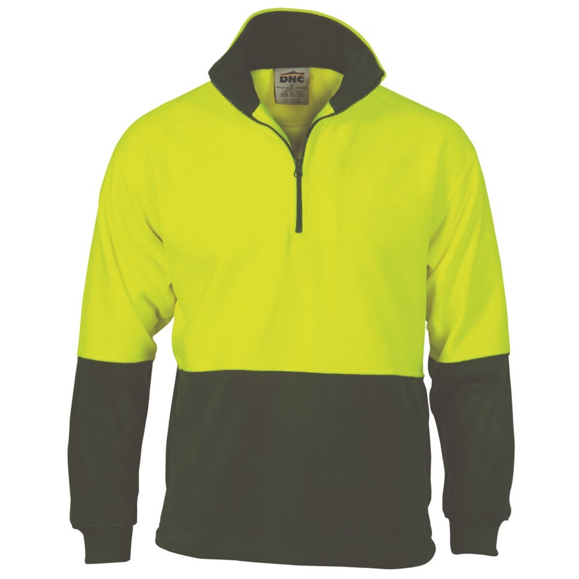 Picture of DNC Hi Vis Two Tone 1/2 Zip Polar Fleece 300gsm