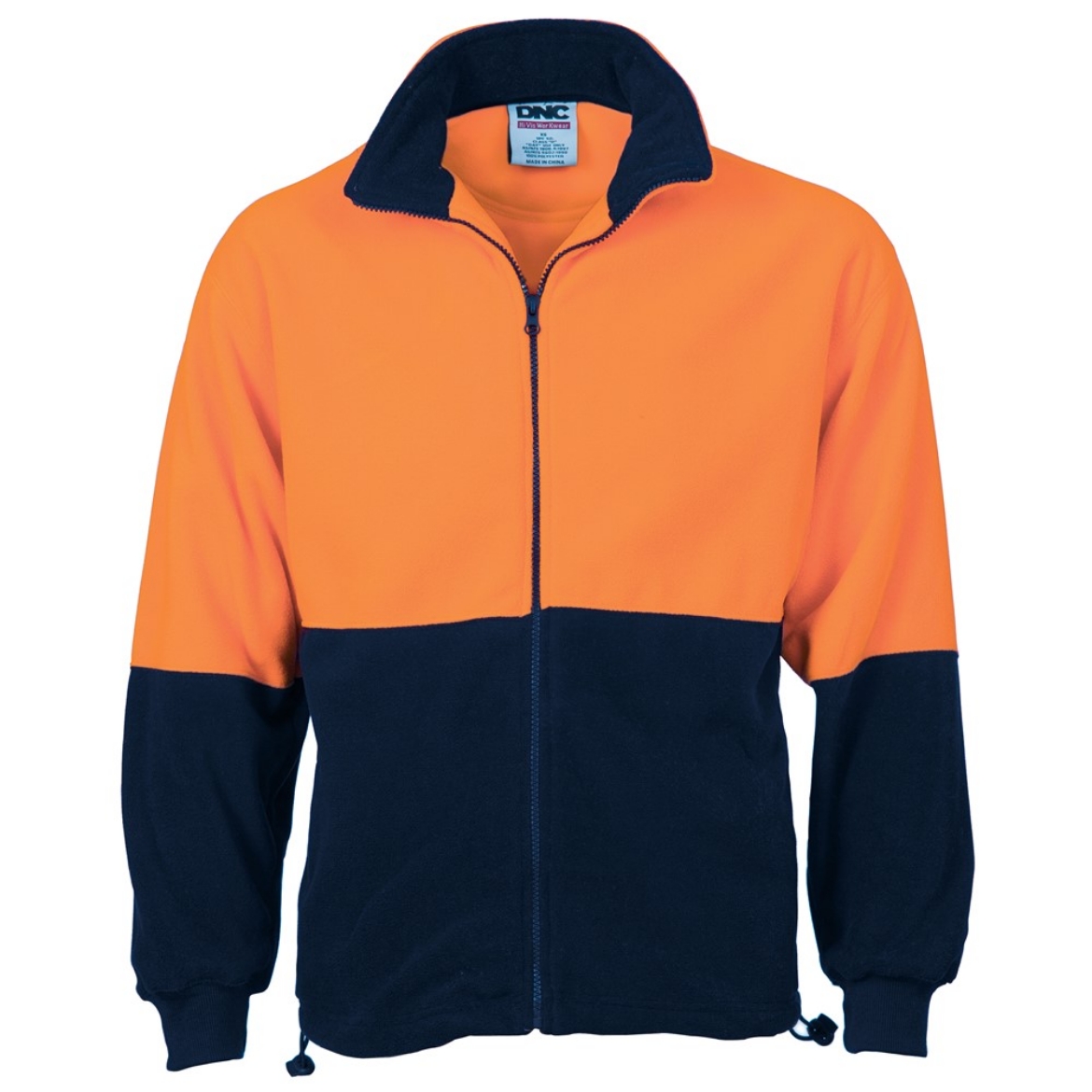 Picture of DNC Hi Vis Two Full Zip Polar Fleece Jacket 300gsm