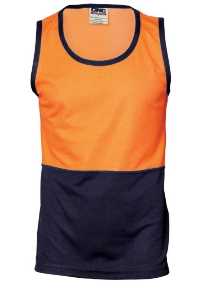 Picture of DNC Cotton Back Two Tone Singlet 185gsm