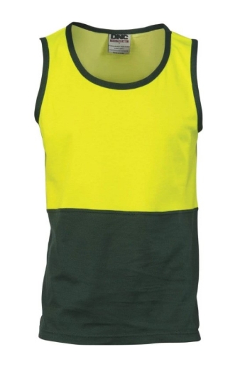 Picture of DNC Cotton Back Two Tone Singlet 185gsm