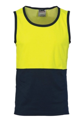 Picture of DNC Cotton Back Two Tone Singlet 185gsm