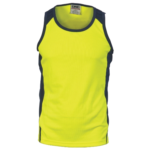 Picture of DNC HiVis Cool Breathe Action Singlet 175gsm