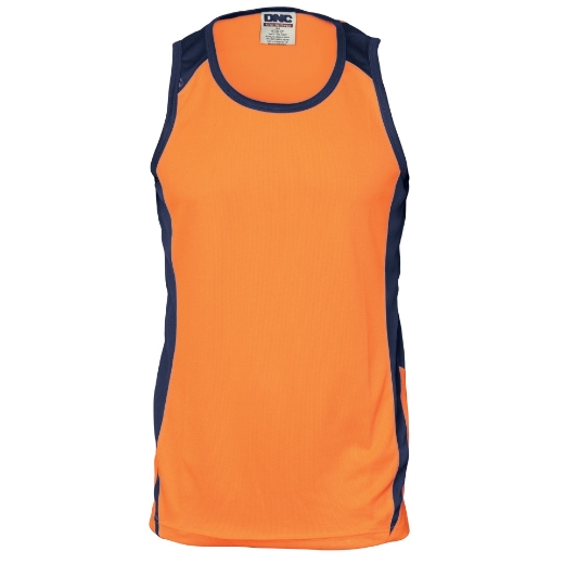 Picture of DNC HiVis Cool Breathe Action Singlet 175gsm