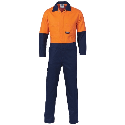 Picture of DNC Hi Vis Cool-Breeze 2-Tone LightWeight 100% Cotton Coverall 190gsm