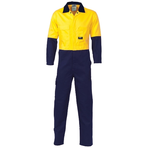 Picture of DNC Hi Vis Cool-Breeze 2-Tone LightWeight 100% Cotton Coverall 190gsm