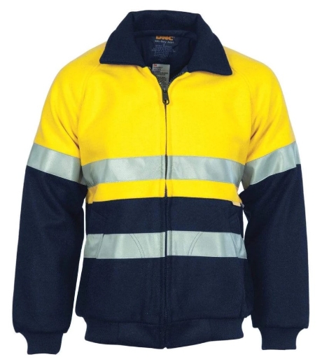 Picture of DNC HiVis 21oz Two Tone Bluey Bomber Jacket with CSR R/Tape