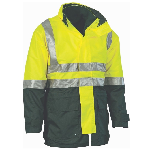 Picture of DNC Hi Vis 4 in 1 Two Tone Breathable Jacket with Vest and 3M R/Tape 3864 (= 3867 + 3865)