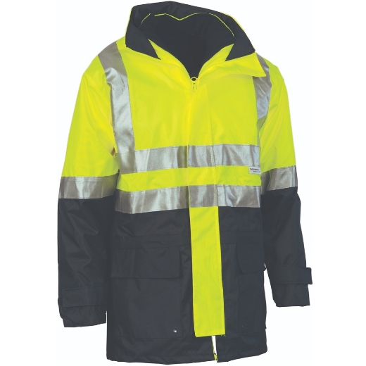 Picture of DNC Hi Vis 4 in 1 Two Tone Breathable Jacket with Vest and 3M R/Tape 3864 (= 3867 + 3865)