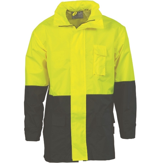 Picture of DNC Hi Vis Two Tone Light Weight Rain Jacket 3/4 Length