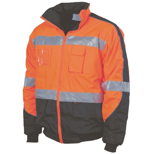 Picture of DNC Hi Vis D/N Waterproof Contrast Bomber Jacket with CSR R/Tape