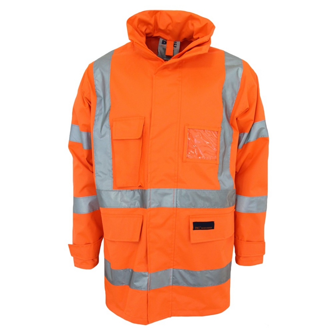 Picture of DNC Hi Vis X Back Rain Jacket with Biomotion Tape NSW Rail Compliant