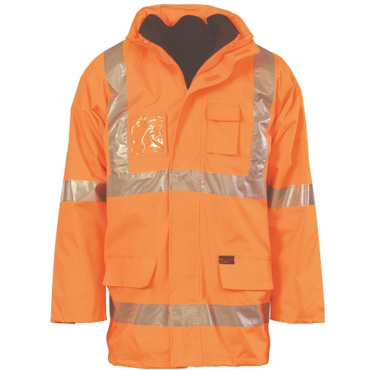 Picture of DNC HiVis Cross Back NSW Rail Compliant D/N 6 in 1 Jacket with CSR R/Tape [=3995 + 3990]