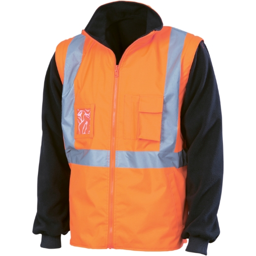 Picture of DNC HiVis Cross Back NSW Rail Compliant D/N 6 in 1 Jacket with CSR R/Tape [=3995 + 3990]