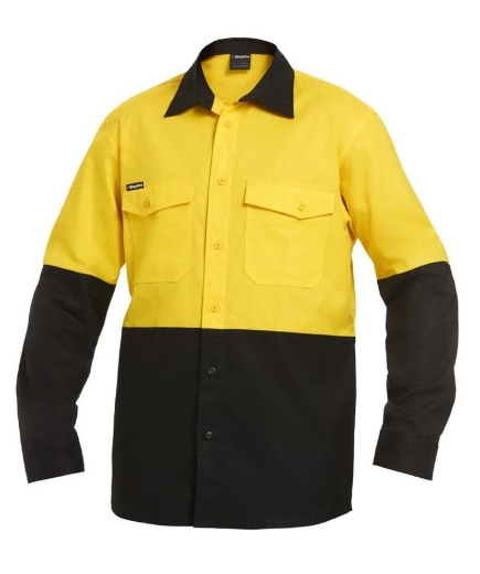 Picture of KING GEE Workcool 2 Hi-Vis Spliced Shirt 145gsm L/S