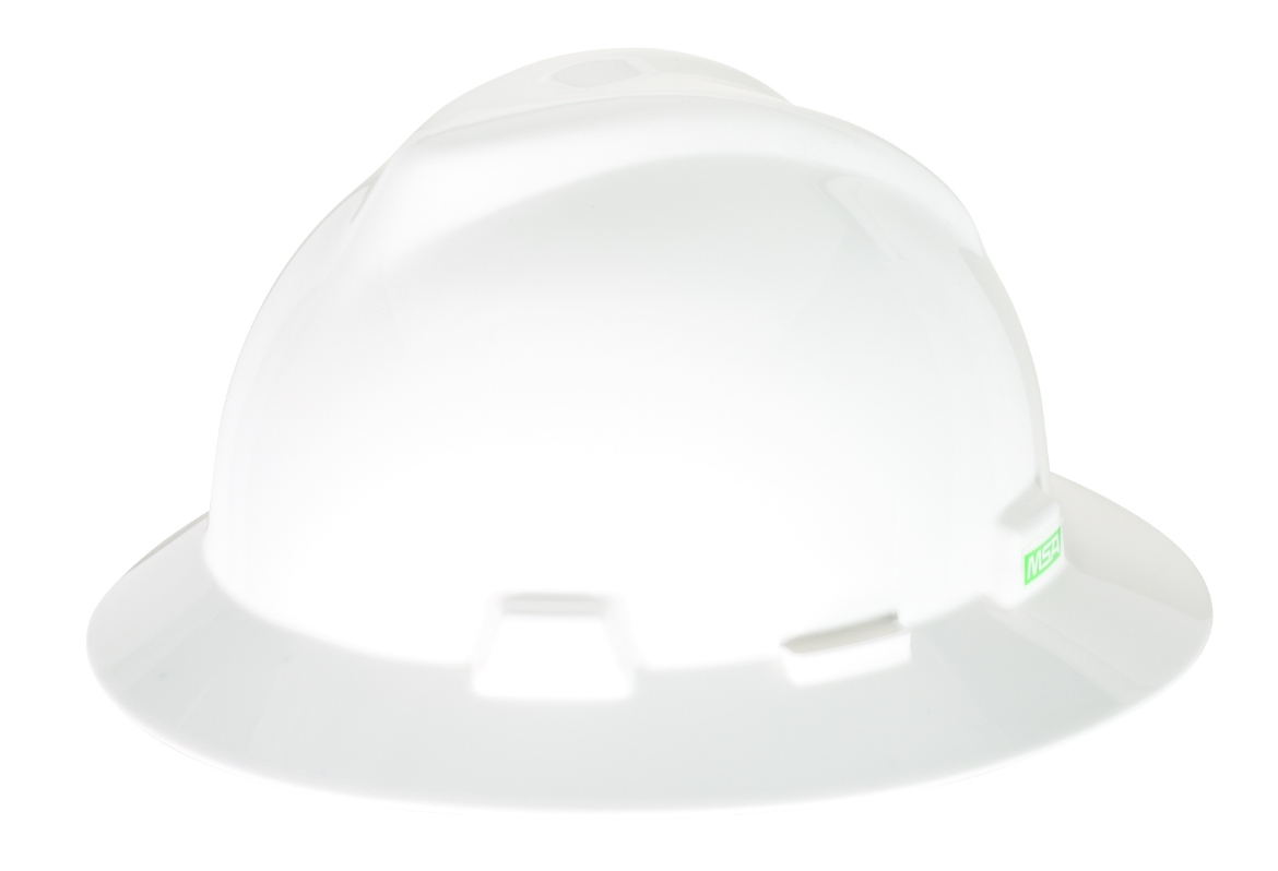 Picture of MSA V-Gard™ Full Brim Hat, Push-Key, 4 Point, White