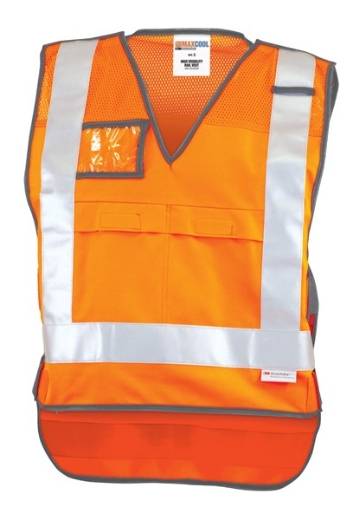 Picture of MAXCOOL NSW Rail Vest Vented Day/Night Hi Vis Orange
**DISCONTINUED**