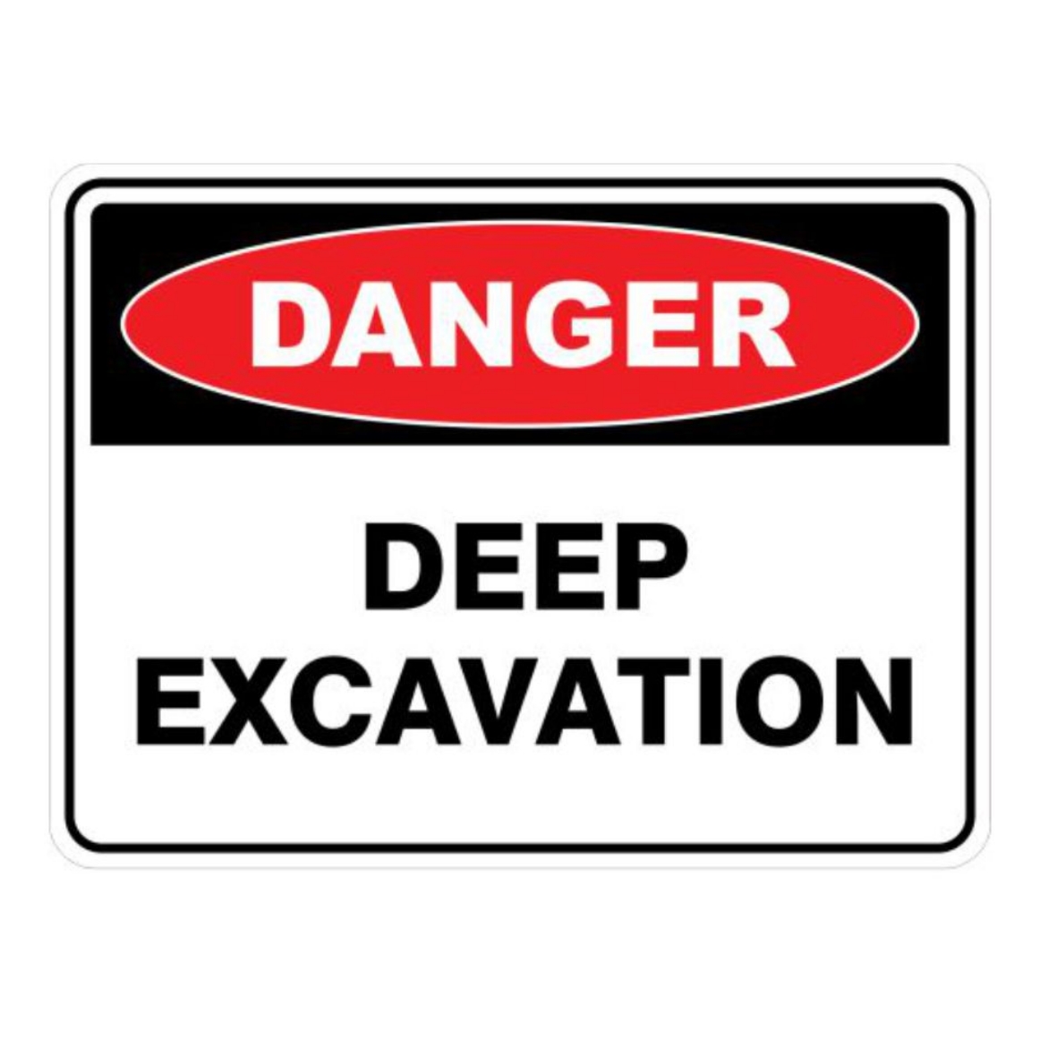 Picture of SIGN Danger Deep Excavation 600 x 450mm 1.4mm Polypropylene