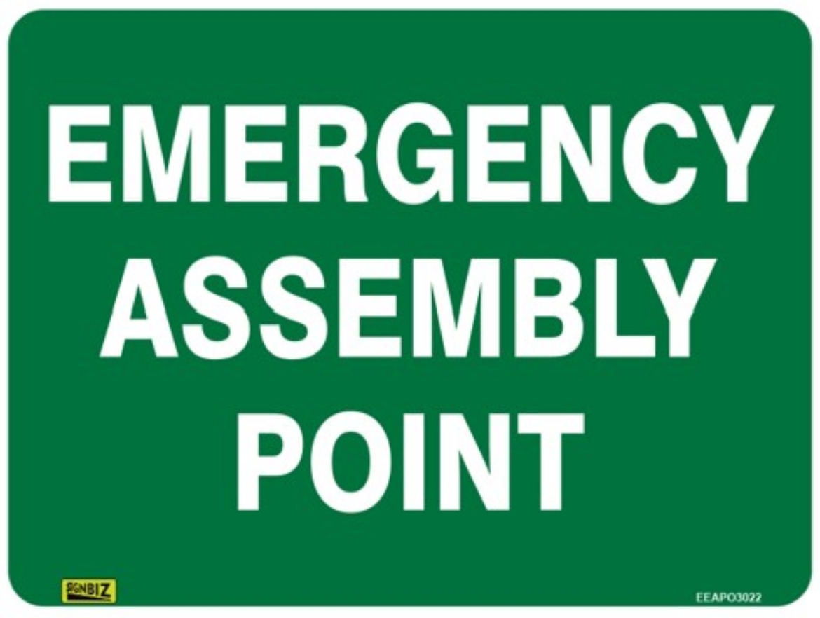 Picture of SIGN Emergency Assembly Point 300 x 225mm 1.4mm Polypropylene
