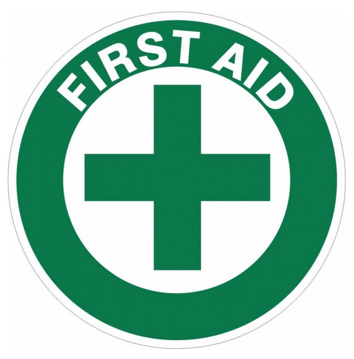 Picture of SIGN First Aid Cross Hard Hat Self Adhesive Sticker 52mm