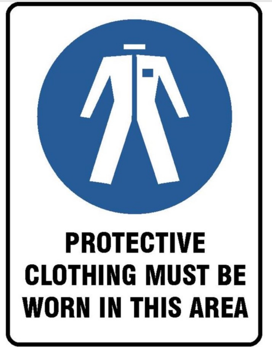 Picture of SIGN Mandatory Prot Clothing 600 x 450 1.4mm Polypropylene