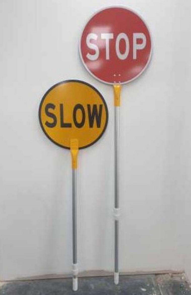 Picture of 450mm Stop Slow Baton Class 1 Reflective with Extendable Aluminium Handle