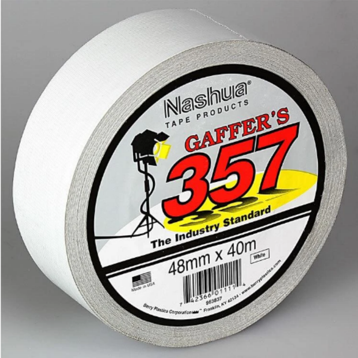 Picture of STYLUS 357 White Nashua Gaffer Tape 48mm x 40mtr