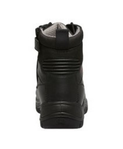 Picture of KING GEE 150mm Black Phoenix Zip Sided Lace Up Safety Work Boots with Scuff Cap