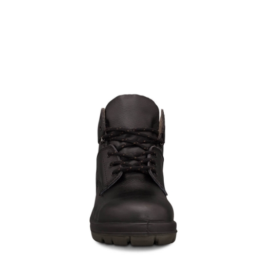 Picture of KINGS Black Lace up Leather Boot with Steel Toe Cap