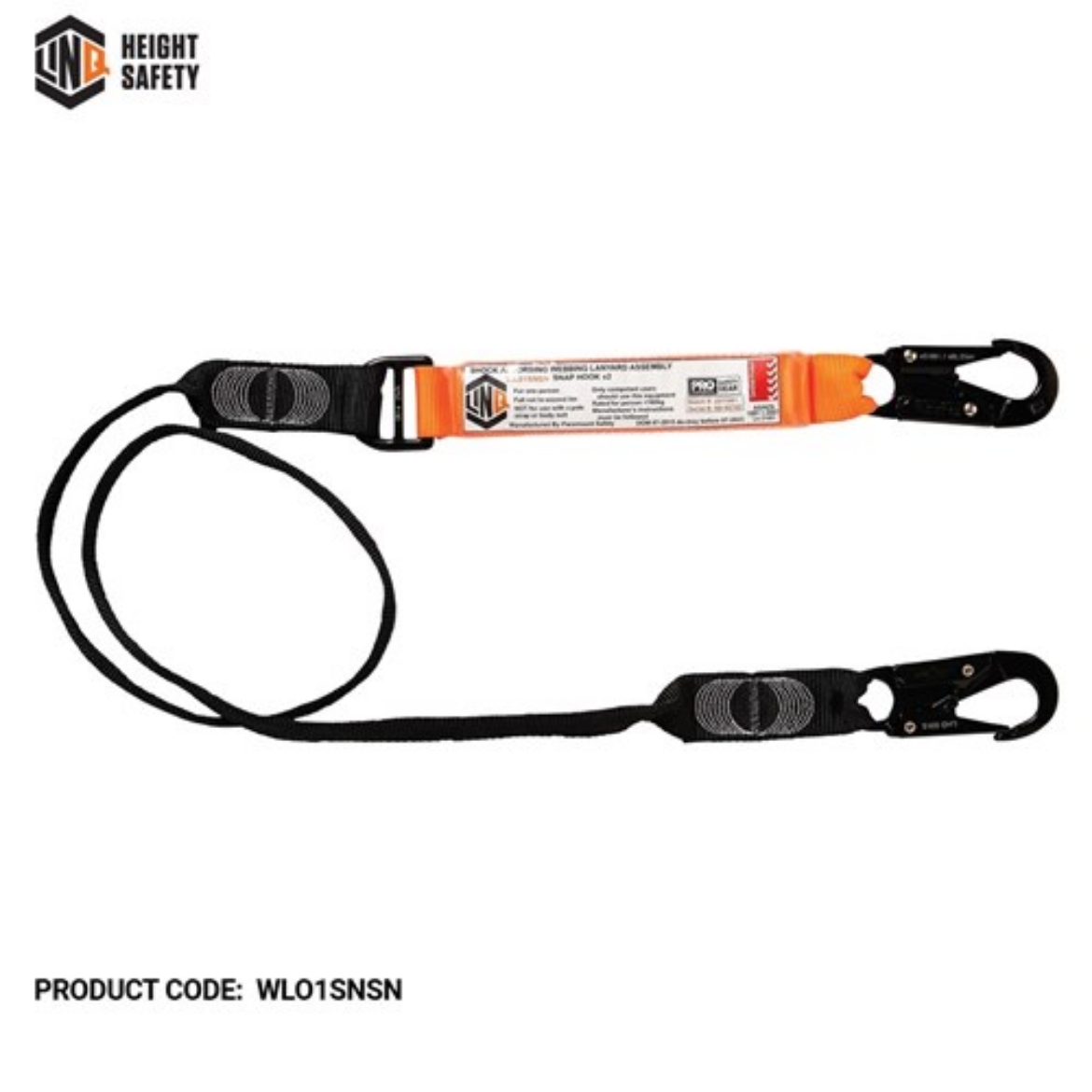 Picture of LINQ Elite Single Leg Shock Absorbing Webbing Lanyard with Hardware SN X2
