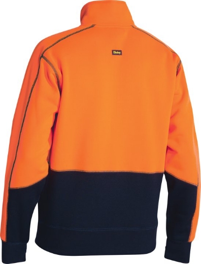 Picture of BISLEY Hi Vis Fleece 1/4 Zip Pullover 300gsm