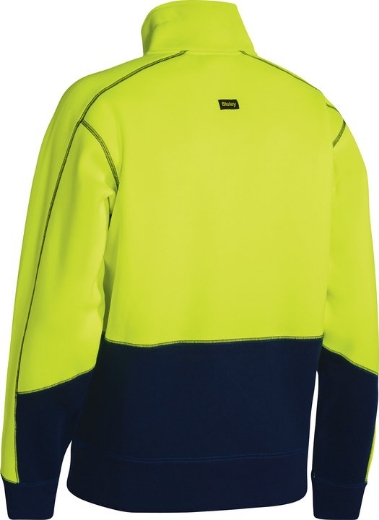 Picture of BISLEY Hi Vis Fleece 1/4 Zip Pullover 300gsm