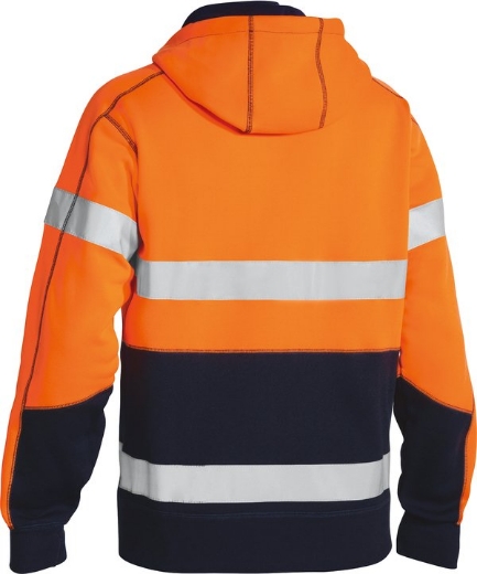Picture of BISLEY Taped Hi Vis Fleece Hoodie Jacket 300gsm